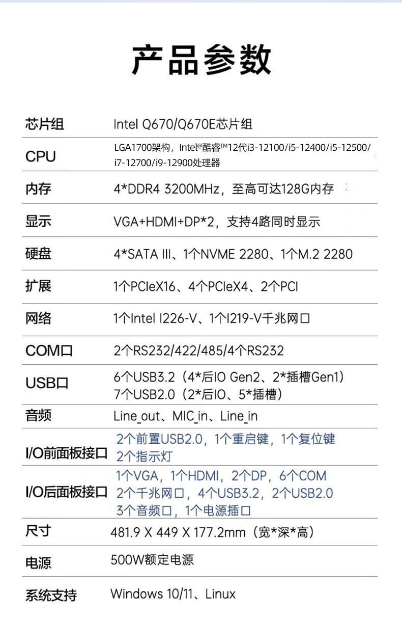 IPC-610L ( 酷睿12代工控机 )